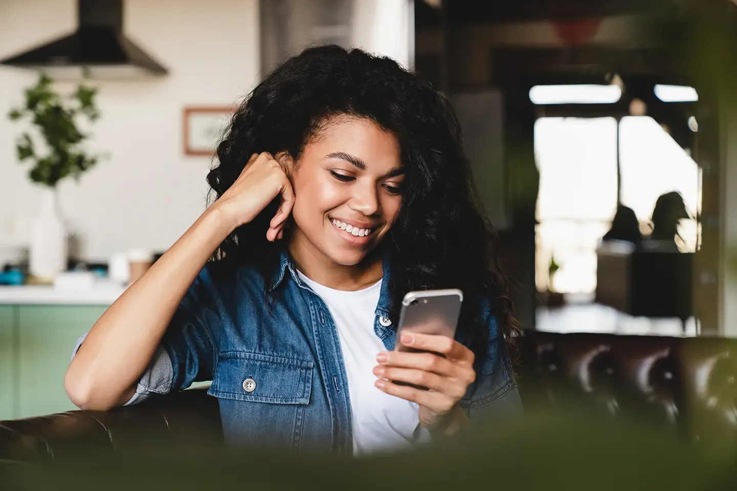 Woman Financing Phone