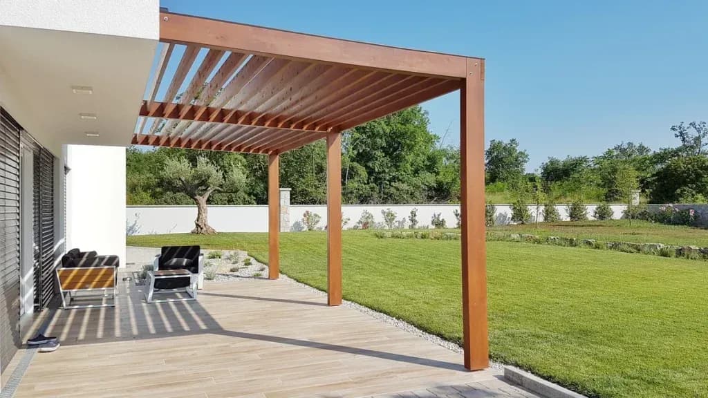 wooden pergola
