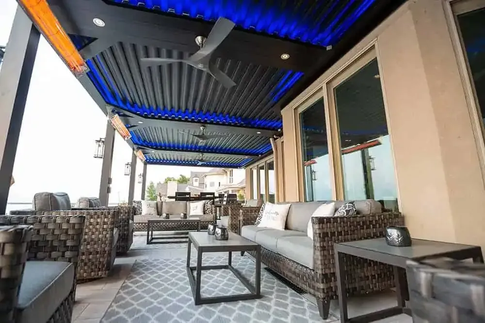 blue ceiling