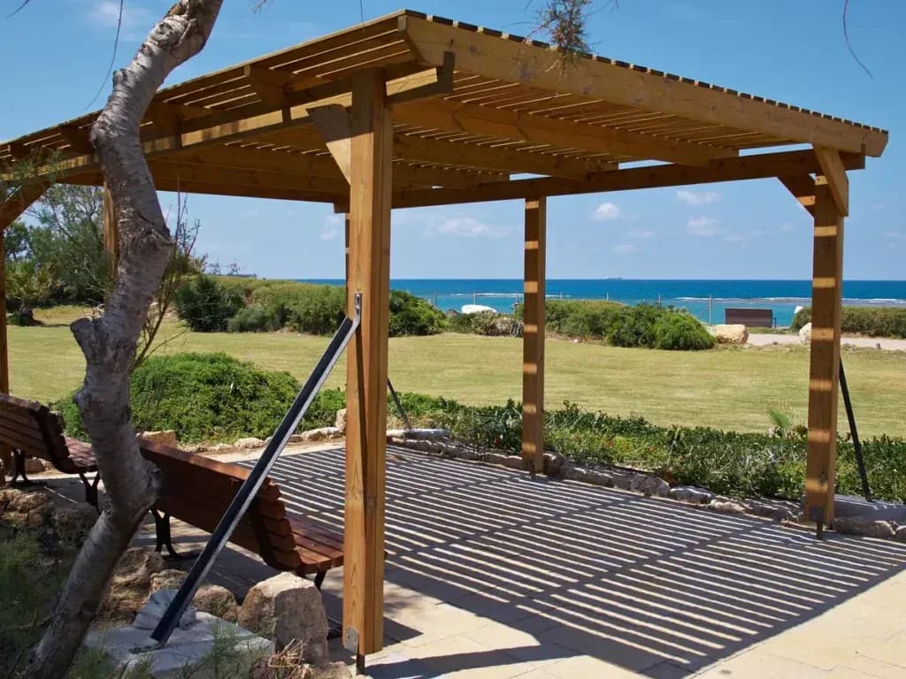 wooden pergola