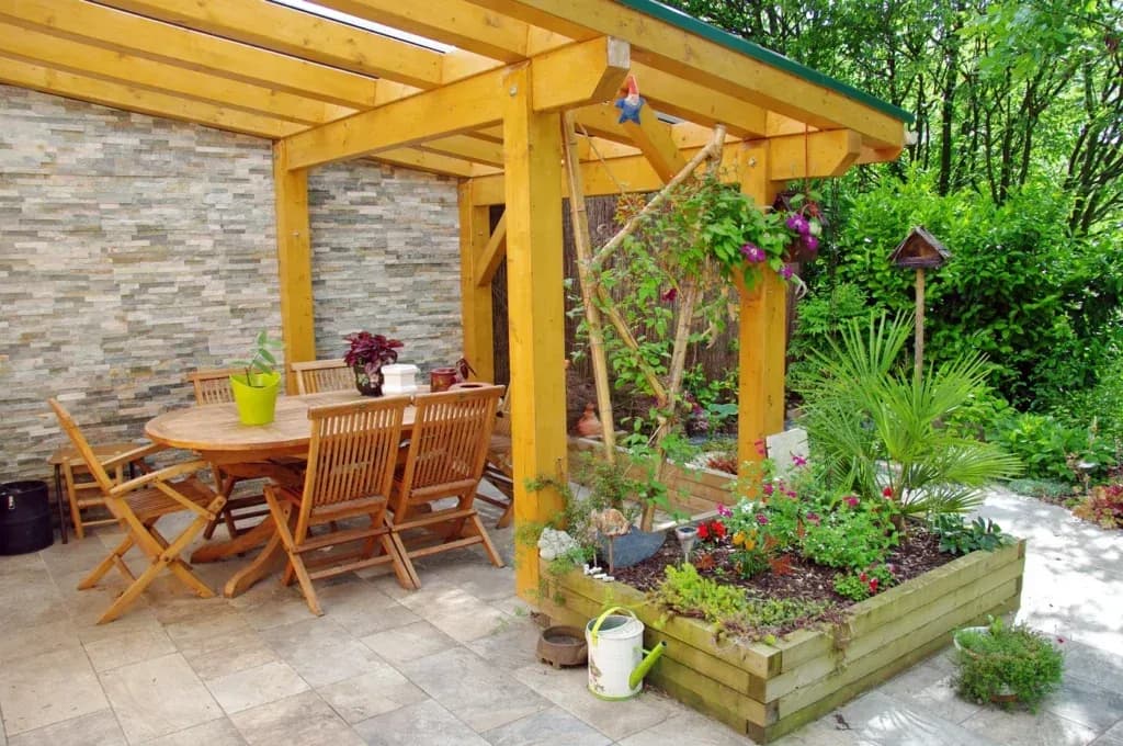 wooden pergola