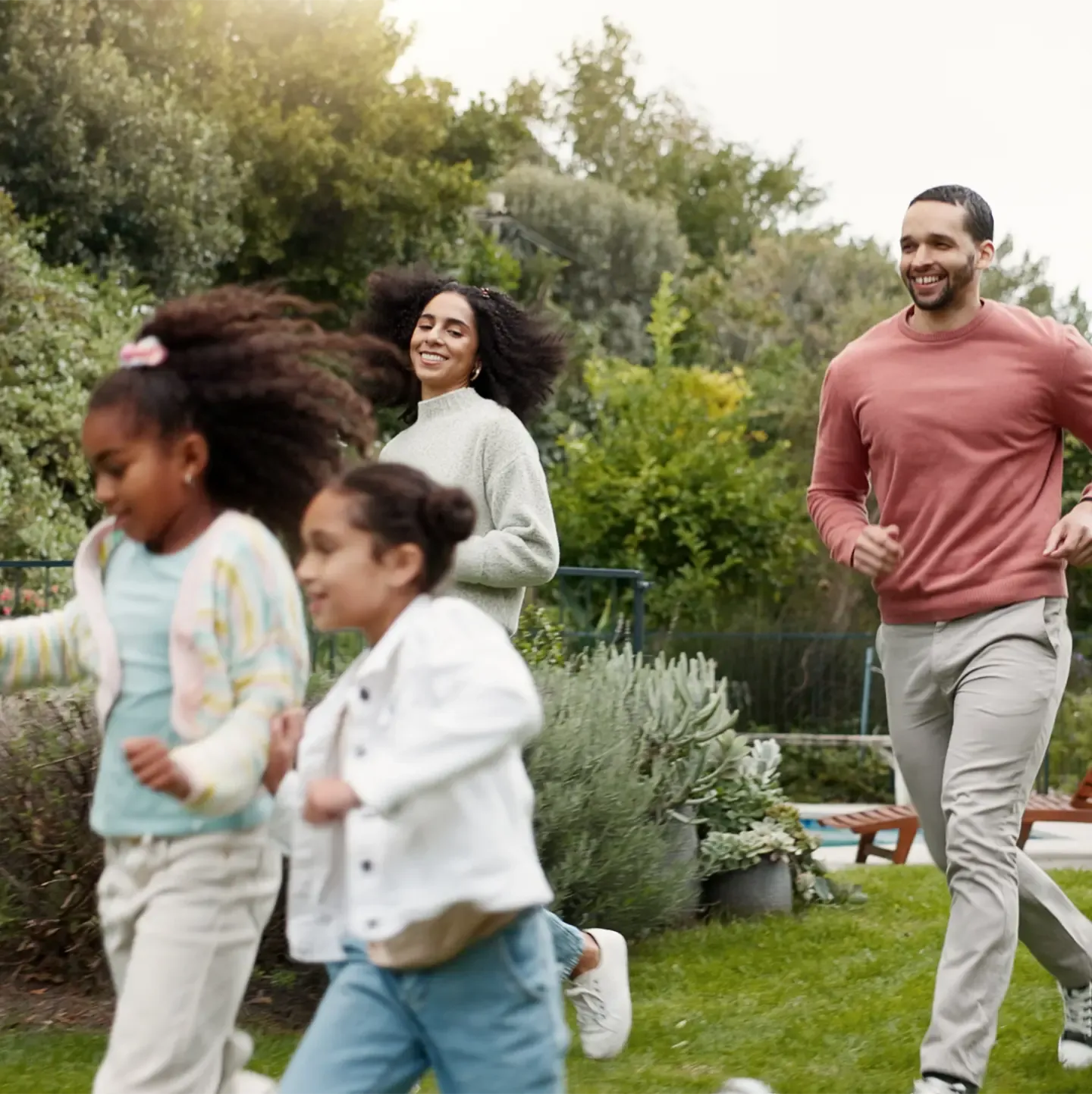 Family Enjoying Outside