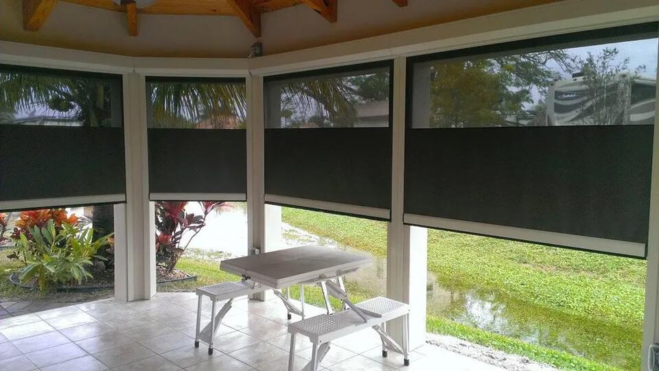 retractable screens for patio interior view